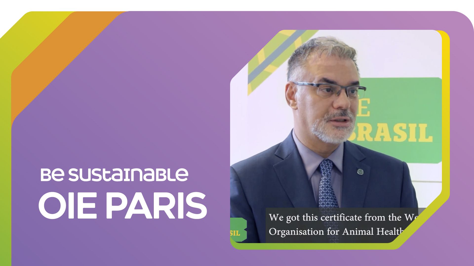 Be Sustainable na OIE Paris - Representante da Apex-Brasil